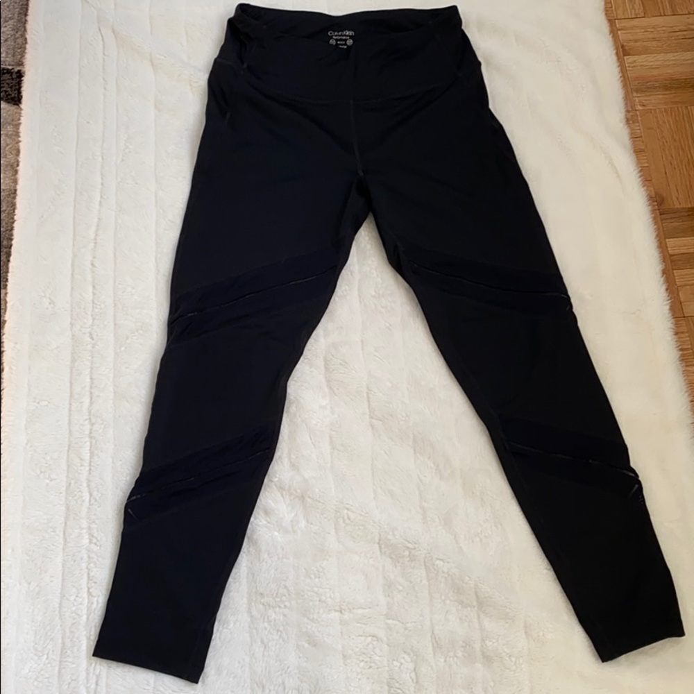 Calvin Klein Women’s  Sheer-Panel Leggings